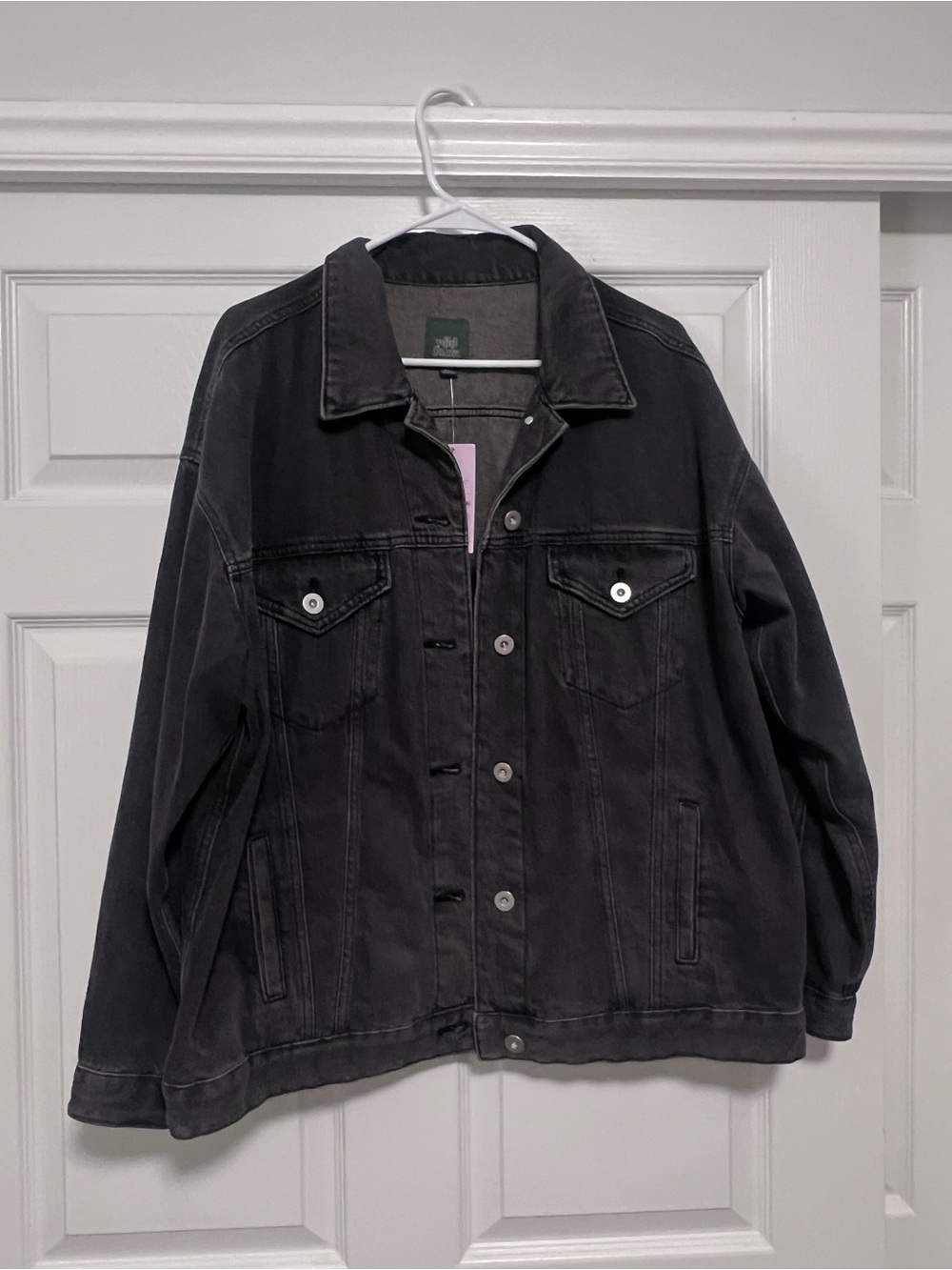 wild fable Black Washed Denim Trucker Jacket